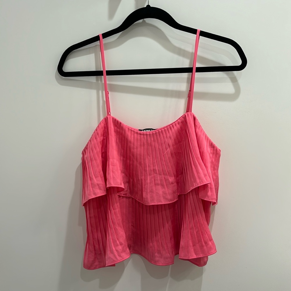 Hot pink flirty top